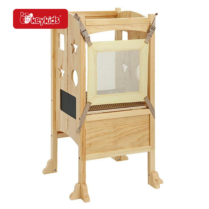 Toddler Kids Counter Stool Wooden Kitchen Step Stool Helper with Chair W08G394
